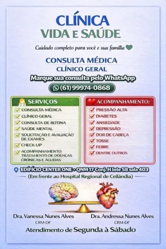 Consulta saúde mental e clínico geral