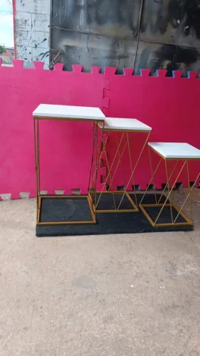 Kit 3 Mesas Laterais Decorativas | Mesa de Apoio Moderna