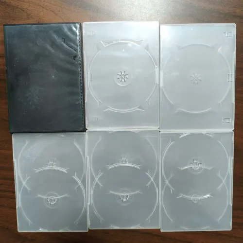 Lote 6 Cases Caixas para CD DVD Usadas Transparentes