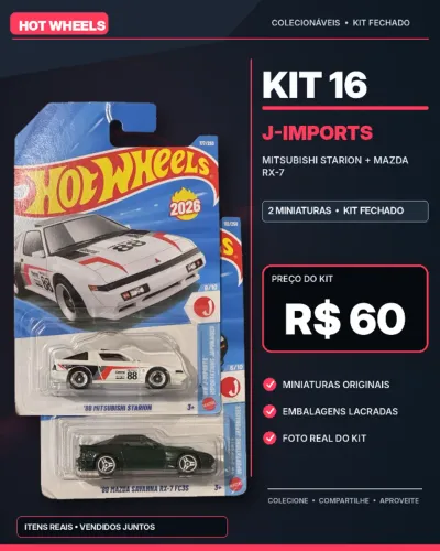 Kit 16 - Hot Wheels Mitsubishi Starion Mazda RX-7 JDM