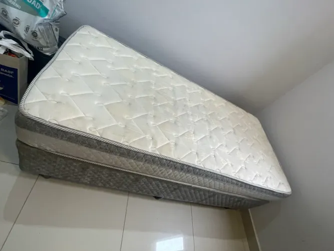 Cama Box solteiro Ibiza com Colchão, base + colchão