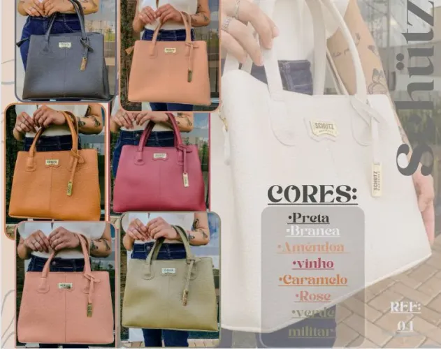 Bolsa Feminina Estilo Schutz tote estruturada