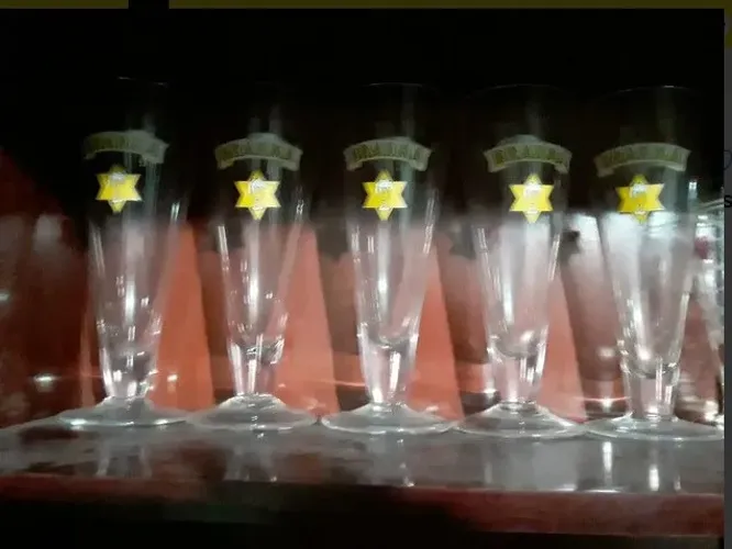 copos de chopp brahma anos 50
