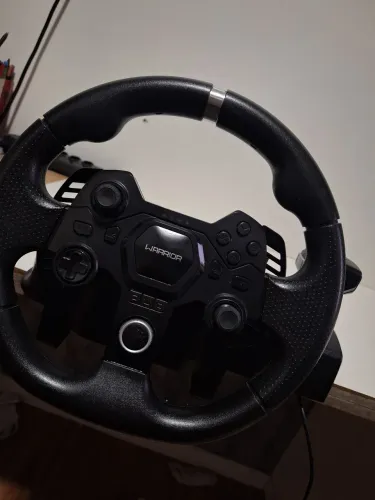 Volante Gamer Warrior com Pedais e Câmbio - Ótimo Estado