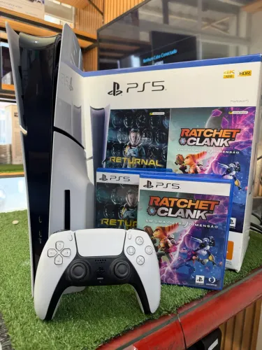Ps5 Slim Com Leitor 1TB Semi Novo Com Garantia