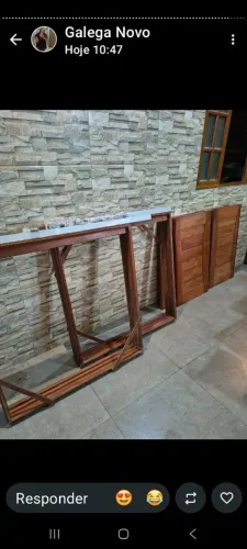 2 Janelas de madeira massaranduba 1x1 novas
