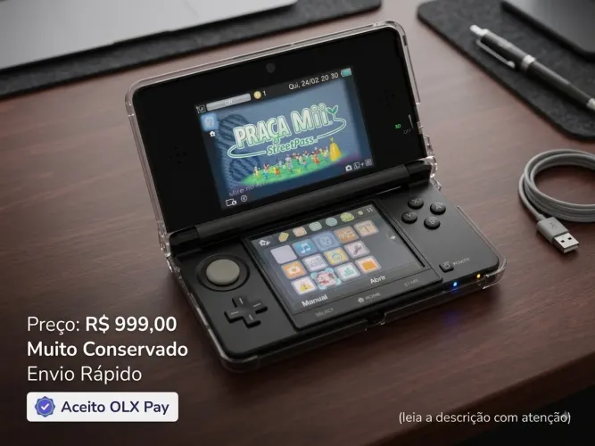 Nintendo 3ds Old Cosmo Black (Muito novo LEIA)