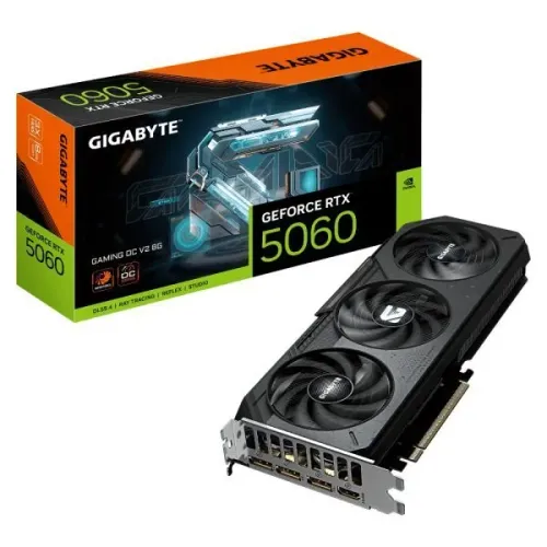 Placa de Vídeo Gigabyte GeForce RTX5060 Gaming OC 8GB GDDR7 PCI-Express NOVO lacrado.