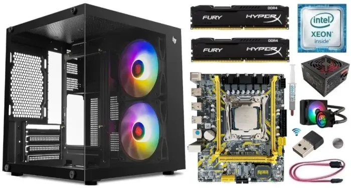 Kit Placa Mãe Intel X99 Xeon E5 2680 V4 16gb Gabinete Fonte