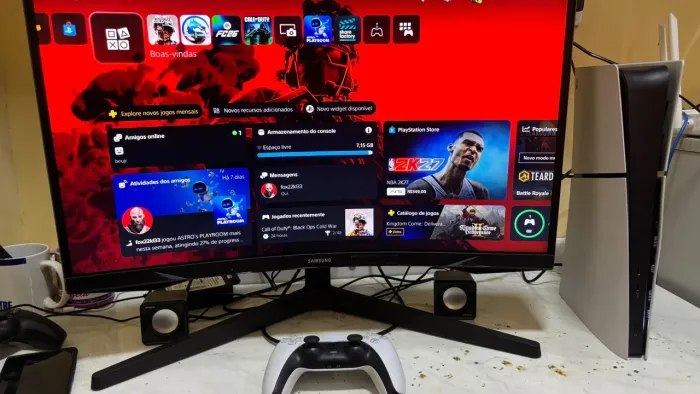 Monitor Gamer Samsung Odyssey G5, 27 , Qhd, 165hz Cor Preto