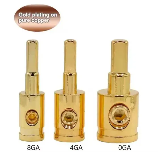 Redutor de cabo 4 AWG Cobre Puro Banhado a Ouro 