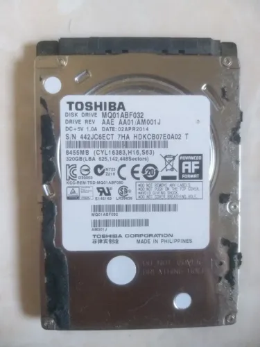 HD Toshiba 320GB 2,5 (Entrega Grátis-Produto OEM)