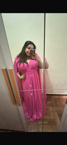 Vestido de madrinha rosa chiclete