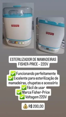 Esterilizador de mamadeiras em ótimo estado.