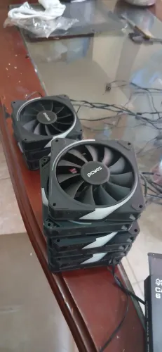 Kit 9 fans sangue frio 3 pcyes 2200 rpm com 3 reverse