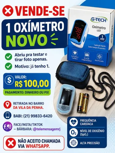 Vende-se oxímetro. Leia.