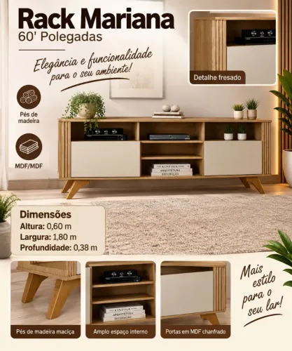 Rack Mariana Tv até 60 polegadas
