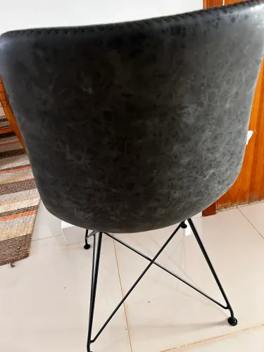 Kit 3 Cadeiras Gipsy da Tok &stok cor preto usada