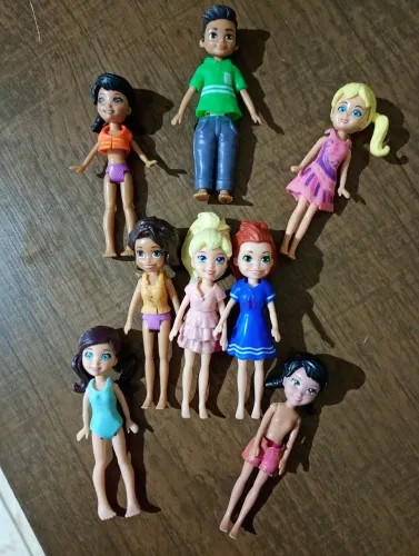 Lote 8 Bonecos E Bonecas Polly Pocket Mattel Original