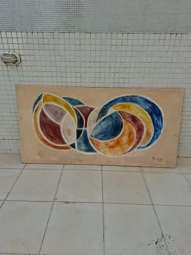 Quadros Modernos (02 Quadros) em Óleo sobre Tela. 