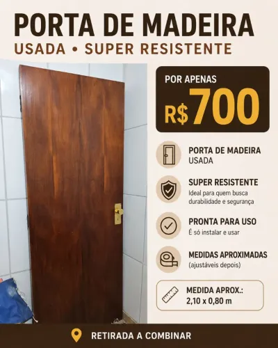 Porta de madeira usada