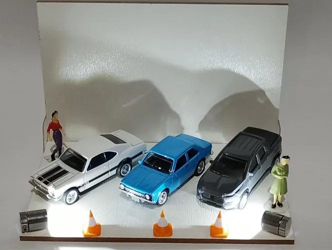 Kit 3 Miniaturas carrinhos nacionais escala 1:64