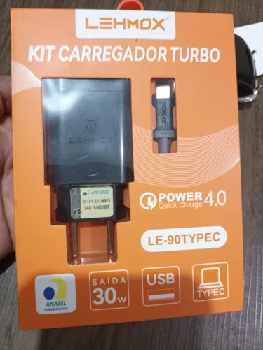 CARREGADOR TURBO, USB, LE-90- TIPO C