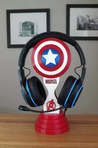 (Sob encomenda) Suporte de Headset - Capitão América (Avengers Edition)
