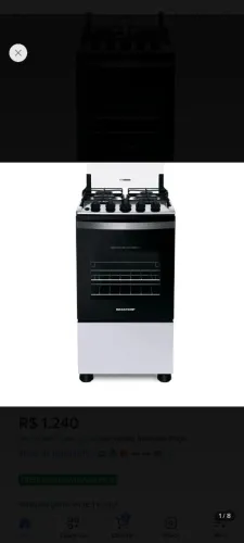 Fogão 4 bocas acendimento automático clean Bfonbb Brastemp cor branca