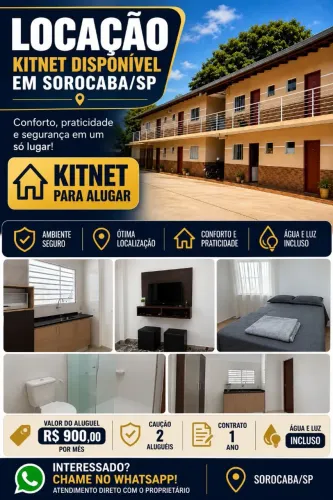 KITNET MOBILIADA PARA LOCAÇÃO - BRASILÂNDIA | SOROCABA<br>