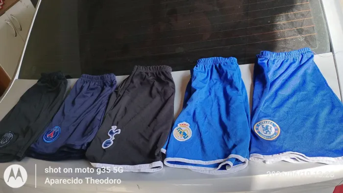 Bermuda de time infantil