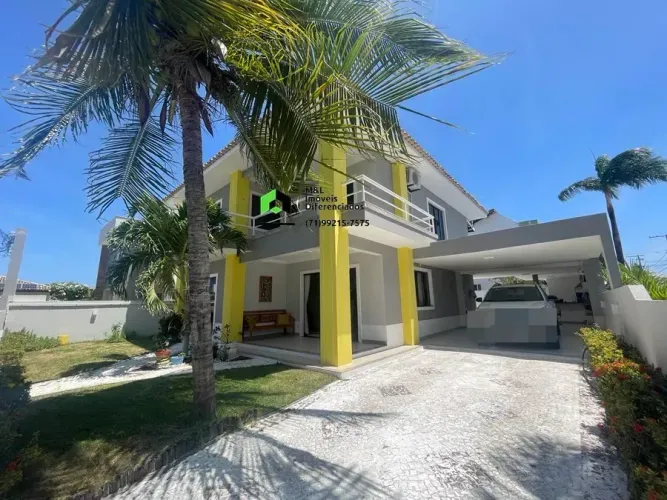 Casa 4 Suítes 340m2 Condomínio Fechado Av Priscila  em Buraquinho - Lauro de Freitas - BA