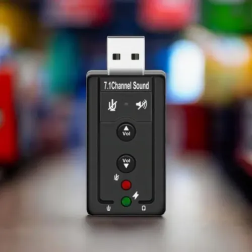 Placa de Som USB - Ideal para PC e Notebook