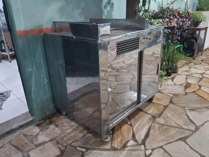 Carrinho INOX venda Milho Cozido ou Pastéis 
