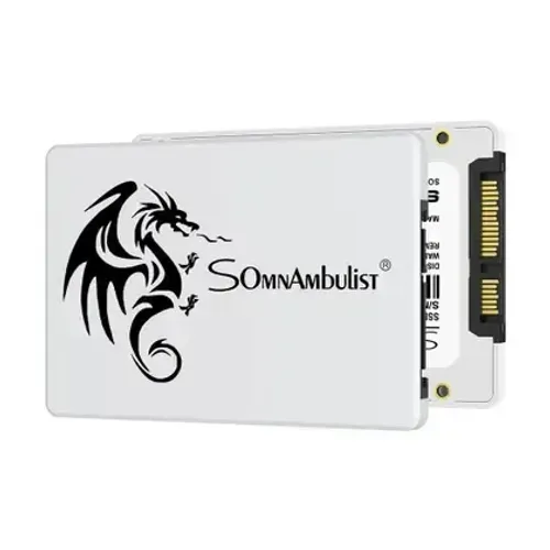SSD Somnambulist 64GB no formato 2,5", indicado para computadores e notebooks compatíveis.