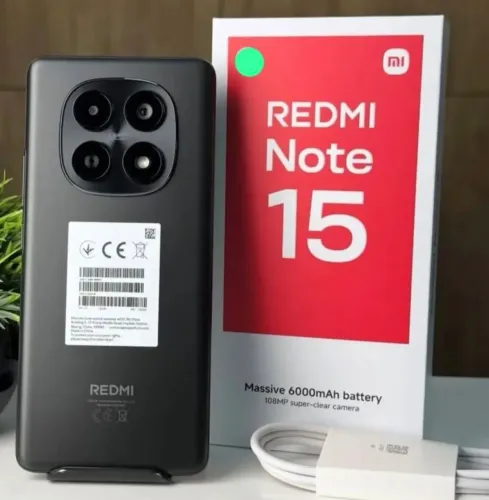 Telefone Lançamento - Redmi Note 15 - GLOBAL (4G)- 256/8 Preto - Black