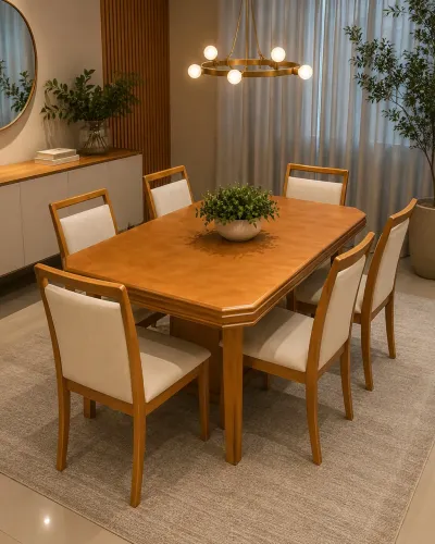 Mesa de jantar 6 cadeiras
