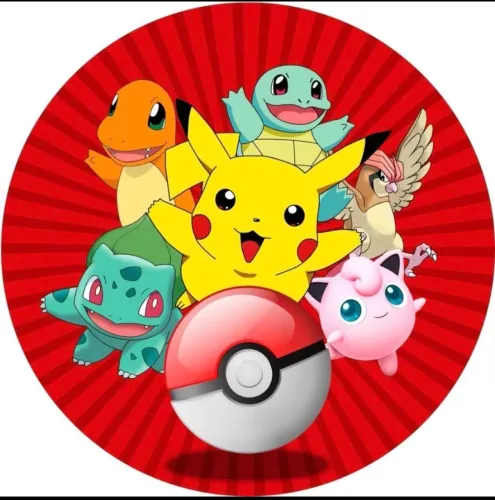 Capa painel redondo 150x150 pokemon