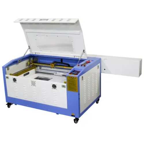 Máquina CNC Router Laser Corte e Gravação 60x40cm 60w Mesa de Elevação com 220v Sensor Flu