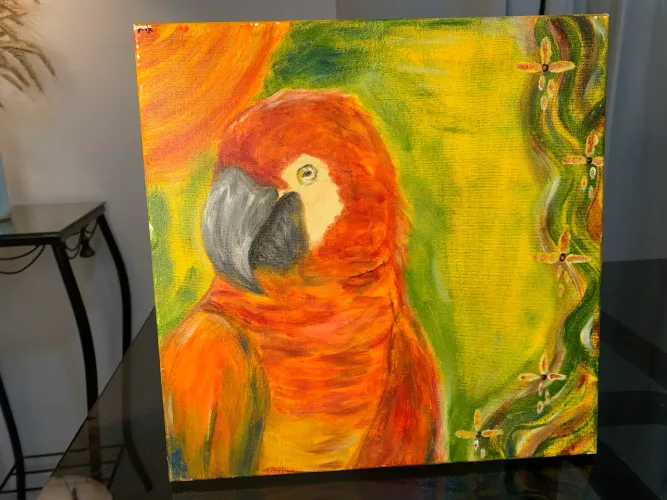Pintura em tela Arara