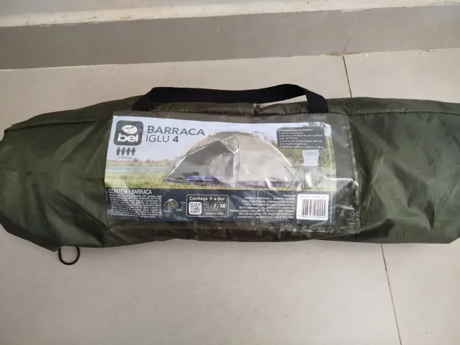 Barraca e colchão inflável de casal 