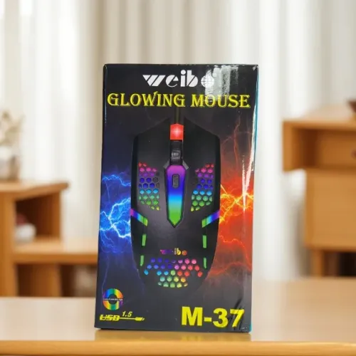 Mouse Gamer com Fio USB Led RGB Glowing M37 Cibo an7