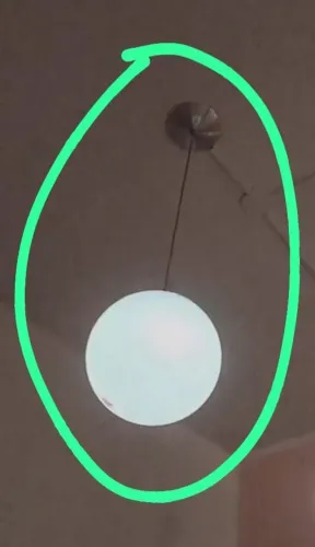 2 Lustres vitral circular branco