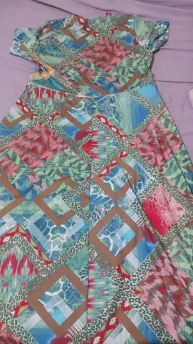 Vestido longo estampado