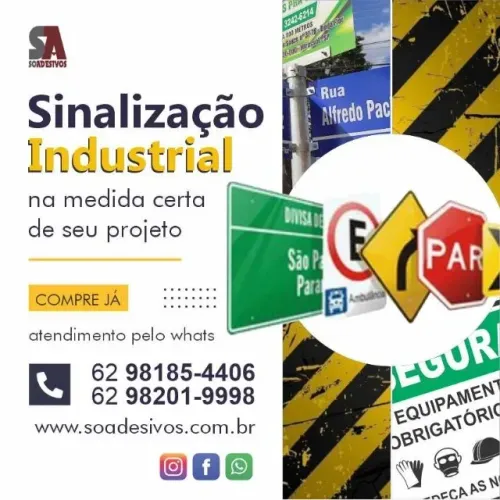 PLACA DE SINALIZAÇÃO INDUSTRIAL - COMERCIAL
