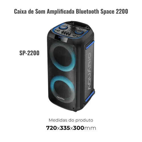 Caixas de som amplificadas com bluetooth e baterias internas. Excelente qualidade de som.