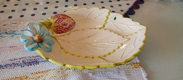 Travessa centro de mesa porcelana italiana 