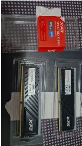 Kit Memória RAM XPG Spectrix D35G RGB 32GB (2x16GB) 3200MHz - Novas sem Uso