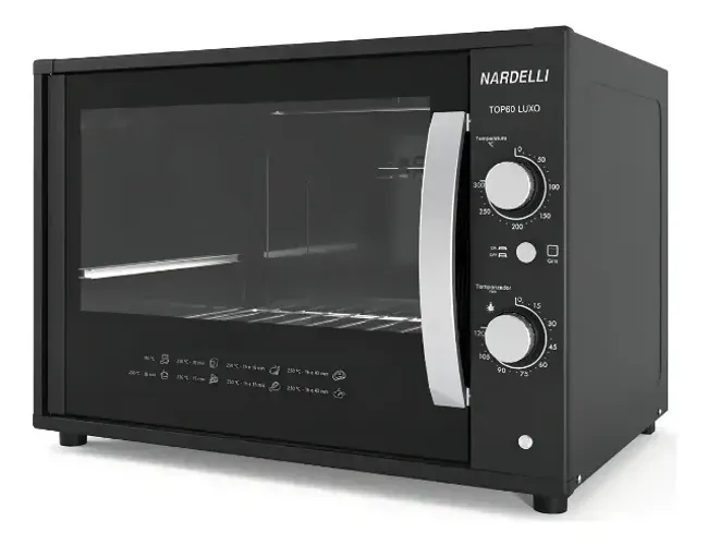 Forno Elétrico Nardelli Luxo 60l Preto Top 60 Preto