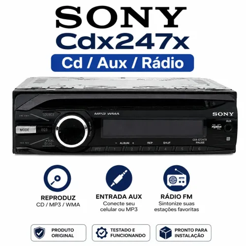 Sony Cdx247x Cd / Aux / Rádio